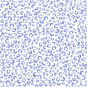 White Blue Glitter Leopard Animal Print Sticker (Voorkant)