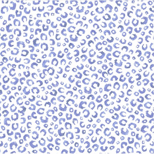 White Blue Glitter Leopard Animal Print Sticker (Voorkant)