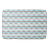 White, Blue, Grey Chevron Large Bath Mat (Voorkant)