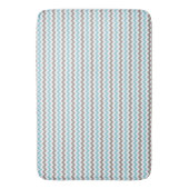 White, Blue, Grey Chevron Large Bath Mat (Voorkant Verticaal)