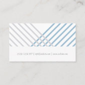 White blue grey stripes modern minimal simple card visitekaartje (Achterkant)
