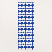 White Blue Heart Mirror Patroon Yogamat (Achterkant)