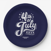 White &Blue independence Day BBQ Party Papieren Bordje (Voorkant)