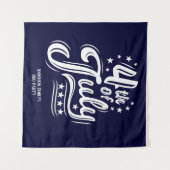 White &Blue independence Day BBQ Party Wandkleed (Voorkant (horizontaal))