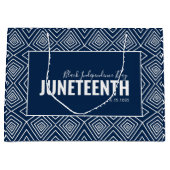 White Blue Independence Day June 19 JUNETEENTH Groot Cadeauzakje (Voorkant)