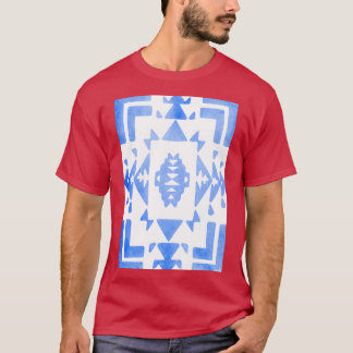 White Blue Light Blue Ombre Native American T-shirt