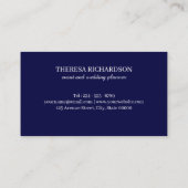 White Blue Magnolia Wreath    Monogramprofessional Visitekaartje (Achterkant)