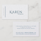 White Blue Minimin Classic Job Seeker Visitekaartje (Voorkant / Achterkant)