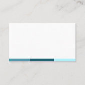 White blue mint classy minimal geometric design visitekaartje (Achterkant)