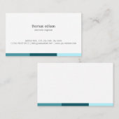 White blue mint classy minimal geometric design visitekaartje (Voorkant / Achterkant)