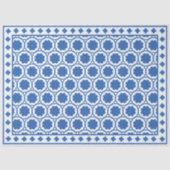 White Blue Modern Bone Inlay Decoupage Paper Tissuepapier (Voorkant)