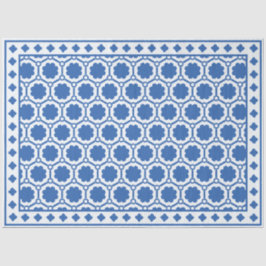 White Blue Modern Bone Inlay Decoupage Paper Tissuepapier
