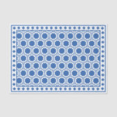 White Blue Modern Bone Inlay Decoupage Paper Tissuepapier (Voorkant)