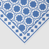 White Blue Modern Bone Inlay Decoupage Paper Tissuepapier (Detail)