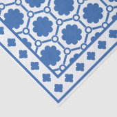 White Blue Modern Bone Inlay Decoupage Paper Tissuepapier (Detail)