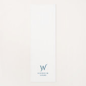 White Blue Monogram en Yoga Mat (Voorkant)