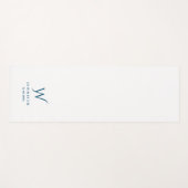 White Blue Monogram en Yoga Mat (Voorkant (horizontaal))