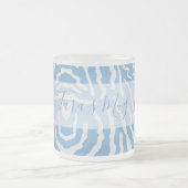 White Blue op maat Matglas Koffiemok (Center)