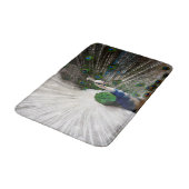 White Blue Peacock Badmat (Gekanteld)