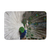 White Blue Peacock Badmat (Voorkant)