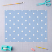 White Blue Polka Dot  Tissuepapier (Craft)