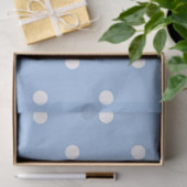 White Blue Polka Dot  Tissuepapier (Geschenk)