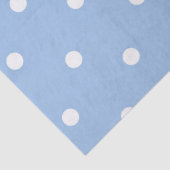 White Blue Polka Dot  Tissuepapier (Detail)