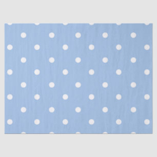 White Blue Polka Dot  Tissuepapier