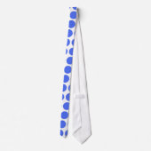 White blue Polka Dots - Necktie Stropdas (Achterkant)