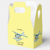 White blue seaplane afbeelding bedankdoosjes (Geopend)