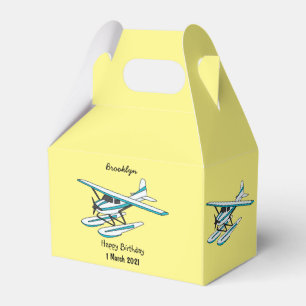 White blue seaplane afbeelding bedankdoosjes