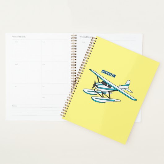 White blue seaplane afbeelding planner (Display)