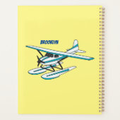 White blue seaplane afbeelding planner (Achterkant)