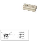 White blue seaplane afbeelding rubberstempel (Gestempeld)