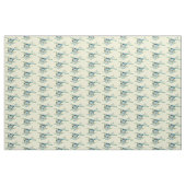 White blue seaplane afbeelding stof (Fat Quarter)