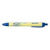 White blue seaplane afbeelding zwarte inkt pen (Bodem)