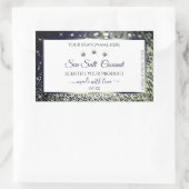 White Blue Silver Glitter Product Labels juwelen (Tas)