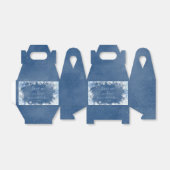 White Blue Snow in Love Snowflake Vrijgezellenfees Bedankdoosjes (Uitgevouwen)