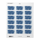 White Blue Snowflake Vrijgezellenfeest Adreslabel Etiket (Full Sheet)