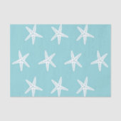 White Blue Starfish Decoupage Crafting Tissuepapier (Voorkant)