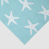 White Blue Starfish Decoupage Crafting Tissuepapier (Detail)