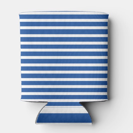 White Blue Stripes Summer Blikjeskoeler (Achterkant)