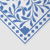 White Blue Traditional Bone Inlay Decoupage Paper Tissuepapier (Detail)