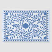 White Blue Traditional Bone Inlay Decoupage Paper Tissuepapier (Voorkant)