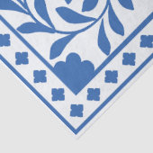 White Blue Traditional Bone Inlay Decoupage Paper Tissuepapier (Detail)