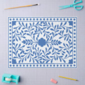 White Blue Traditional Bone Inlay Decoupage Paper Tissuepapier (Craft)