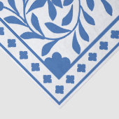 White Blue Traditional Bone Inlay Decoupage Paper Tissuepapier (Detail)