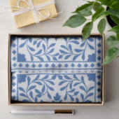 White Blue Traditional Bone Inlay Decoupage Paper Tissuepapier (Geschenk)