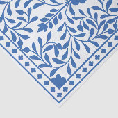 White Blue Traditional Bone Inlay Decoupage Paper Tissuepapier (Detail)