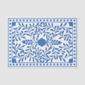 White Blue Traditional Bone Inlay Decoupage Paper Tissuepapier (Voorkant)
